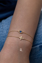 Mini Gold Cross Bracelet
