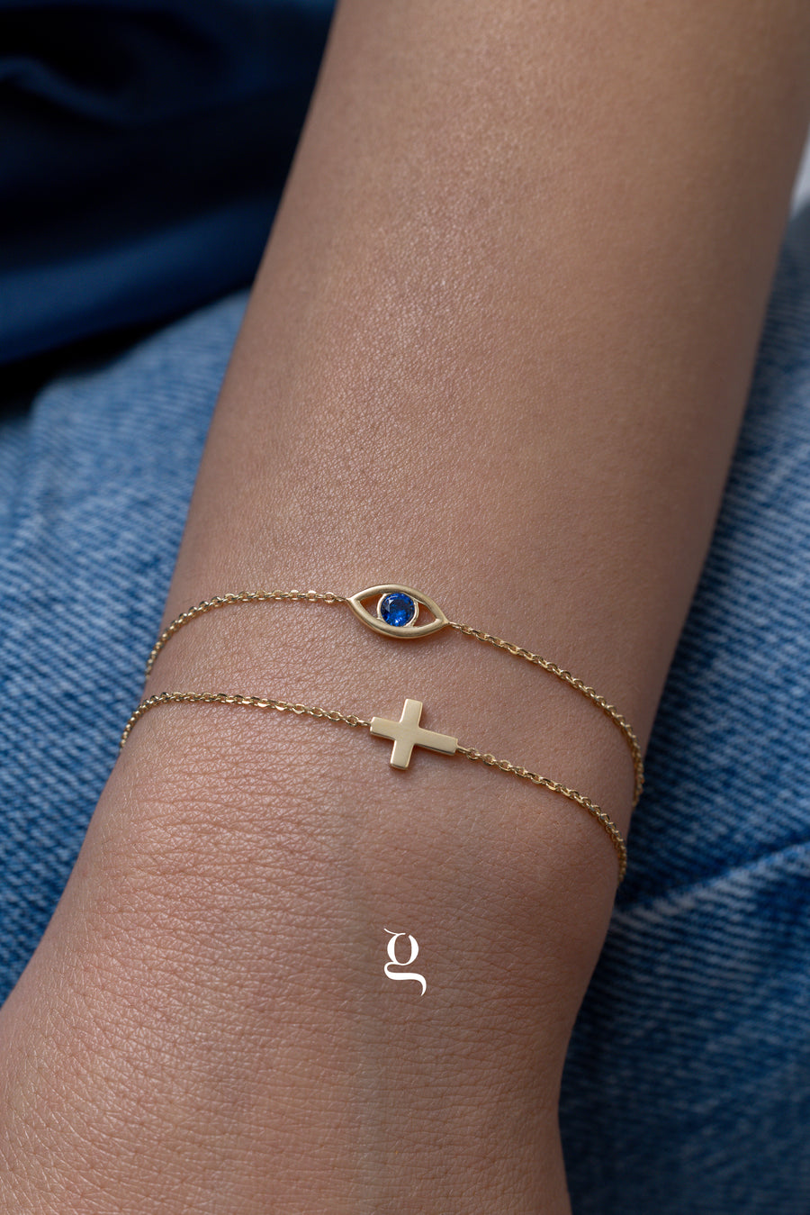 Mini Gold Cross Bracelet