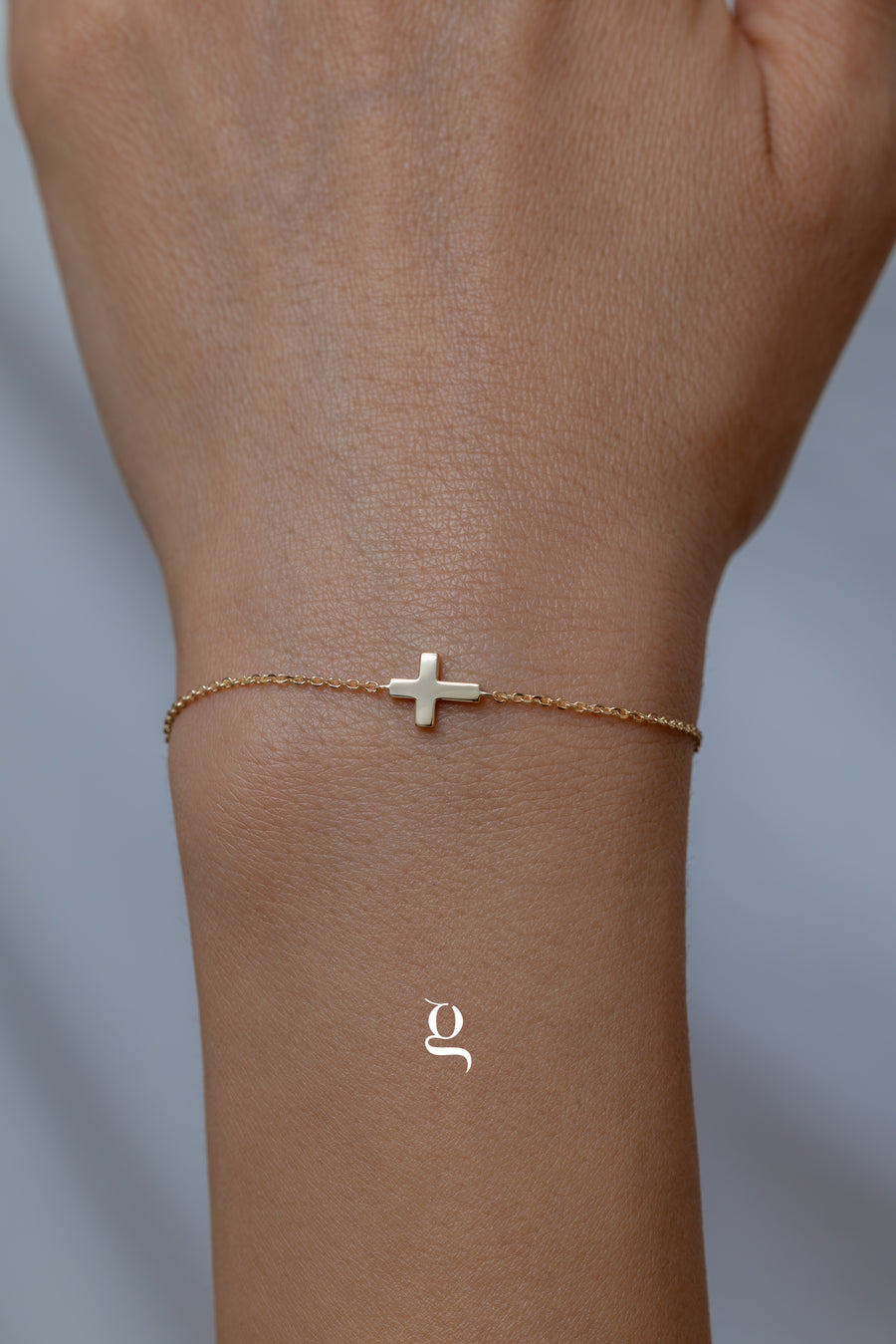 Mini Gold Cross Bracelet