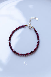 Garnet Beaded Bracelet