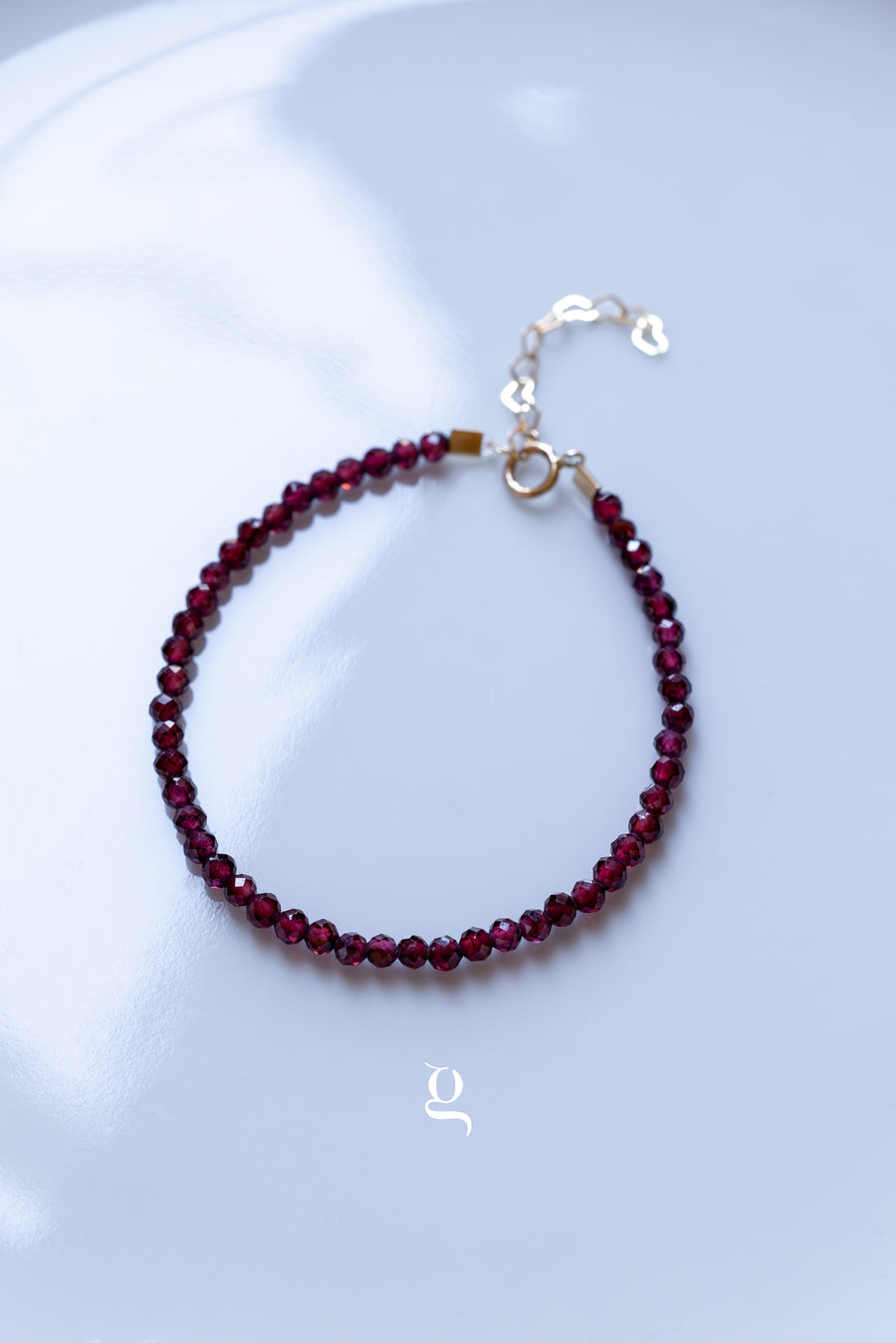Garnet Beaded Bracelet