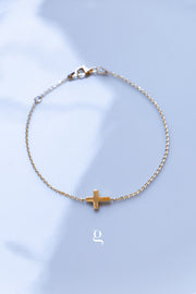Mini Gold Cross Bracelet