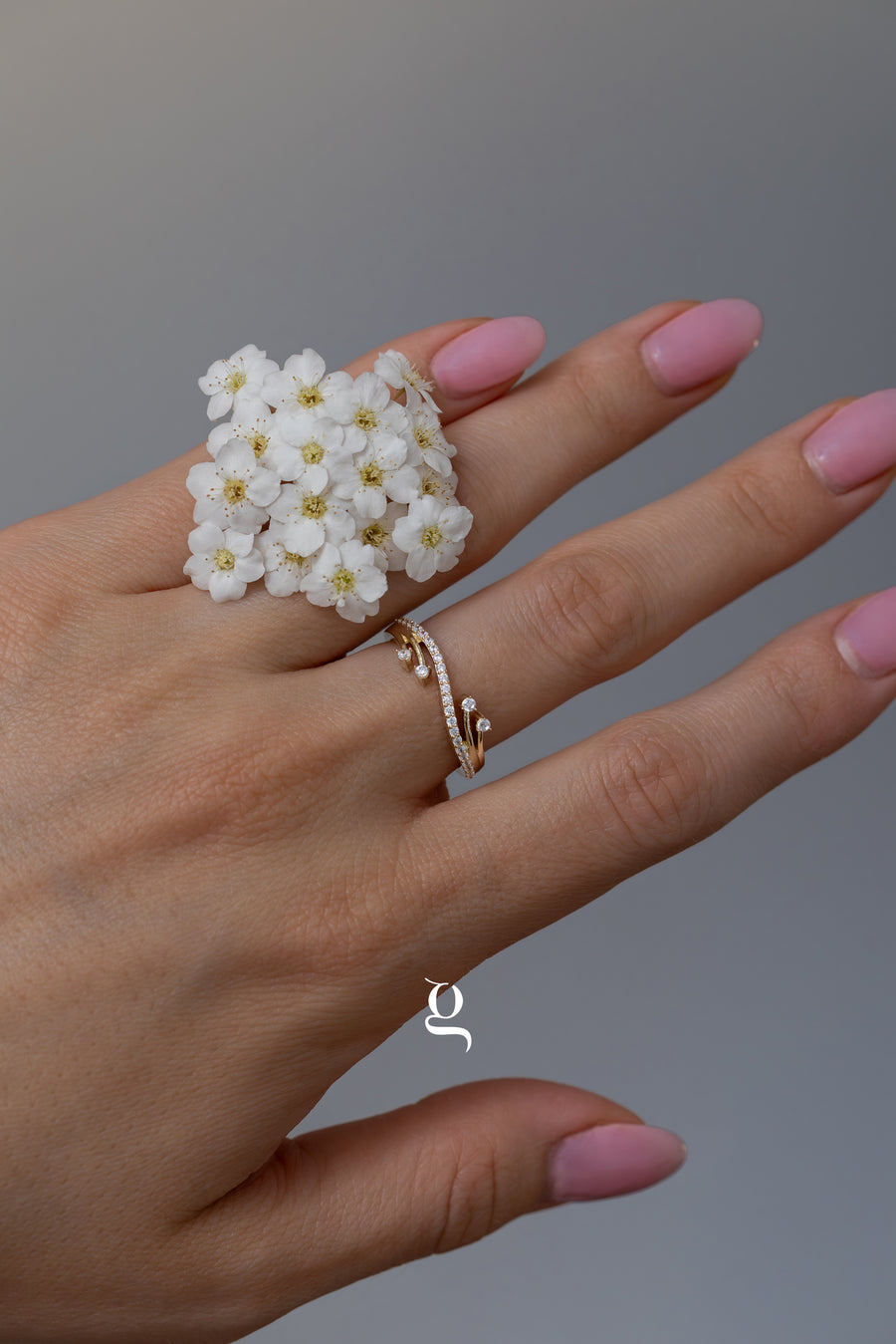 Rosé Wave Ring