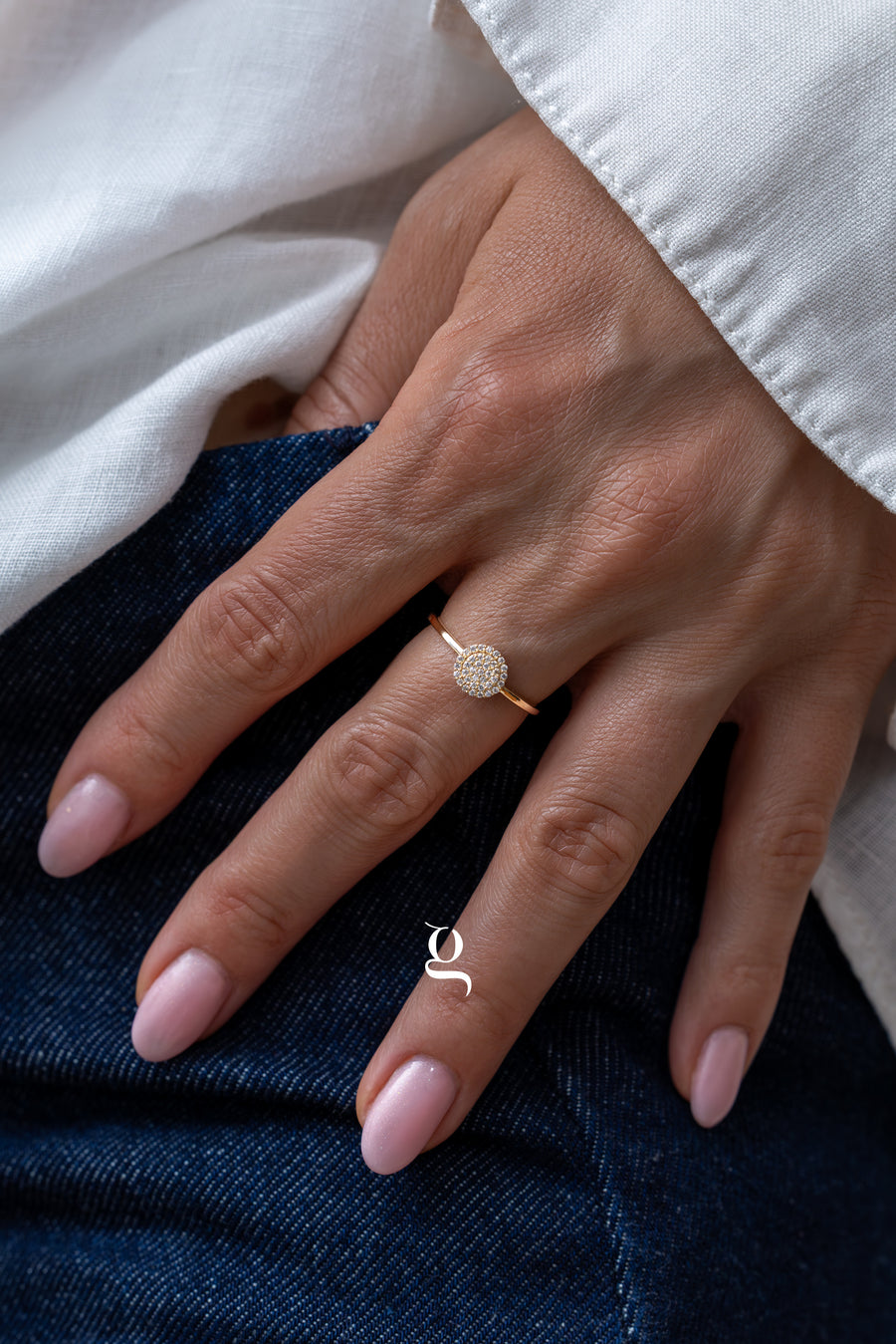 Pavé Circle CZ Ring