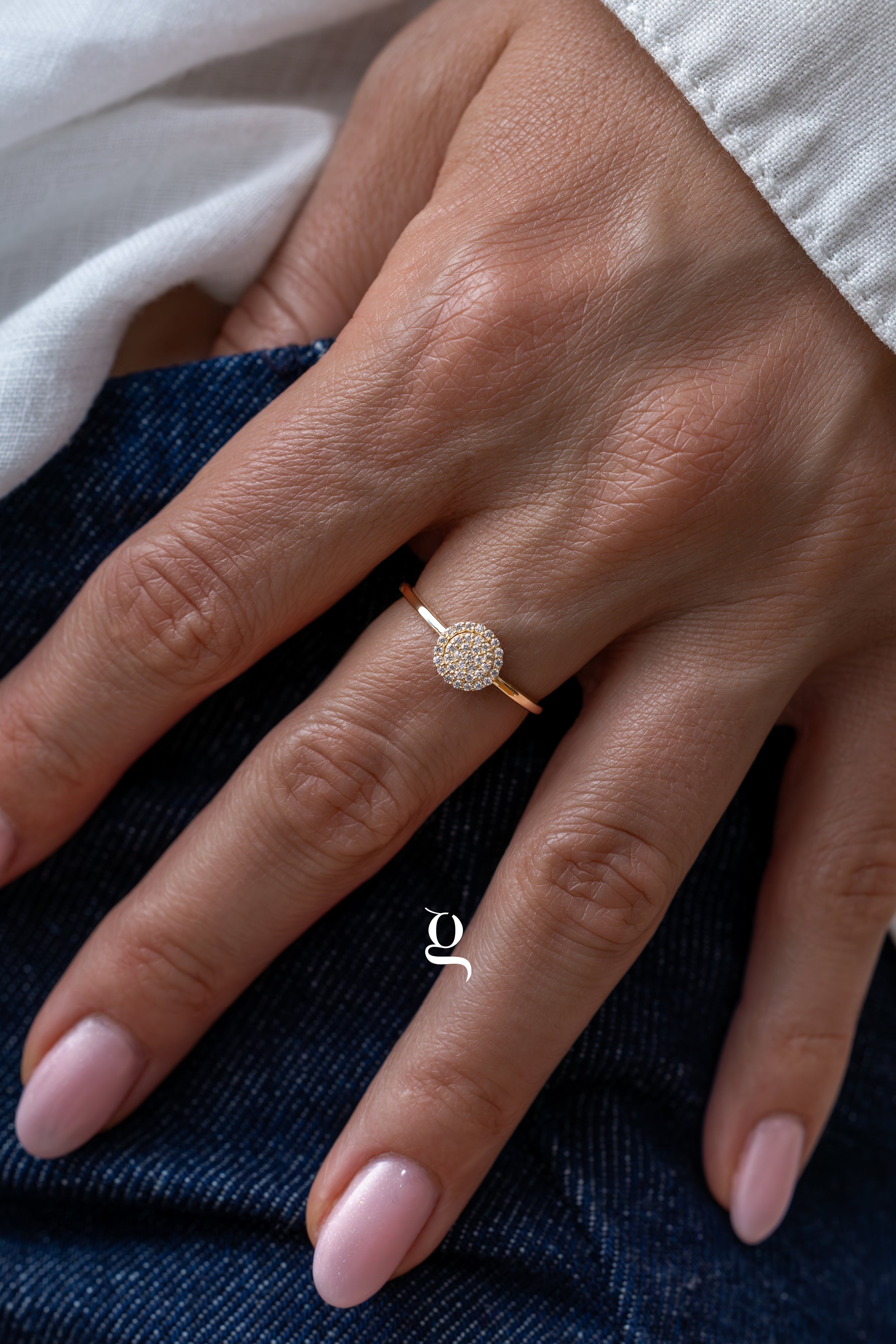 Pavé Circle CZ Ring