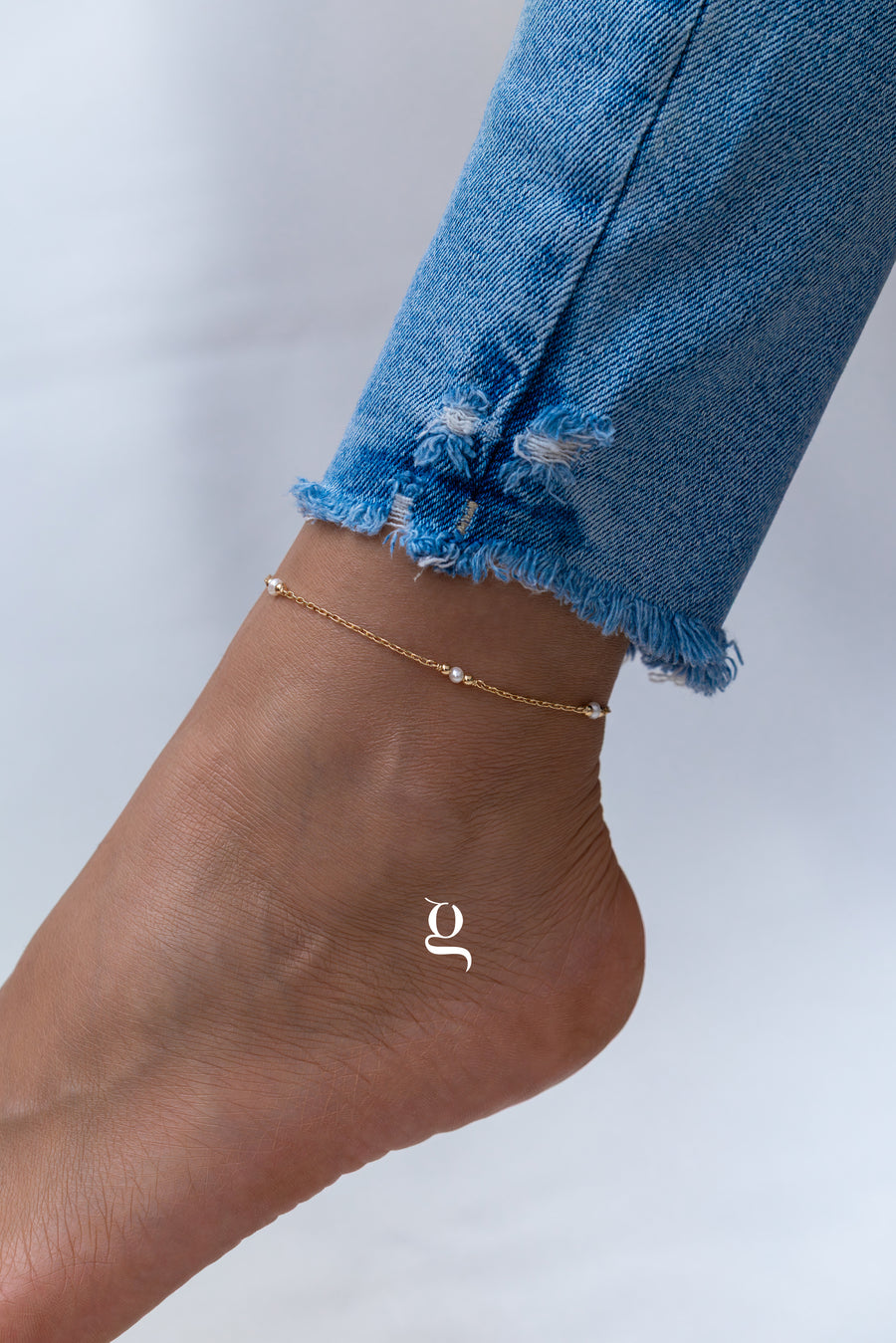 Tiny Pearl Spark Anklet