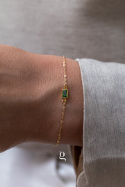 Baguette Birthstone Bracelet