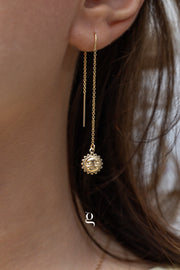 Minimalist Sun Threader Earrings