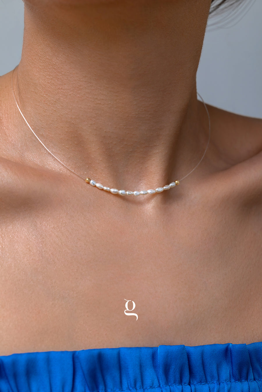 Floating Pearl Invisible Necklace