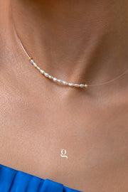 Floating Pearl Invisible Necklace