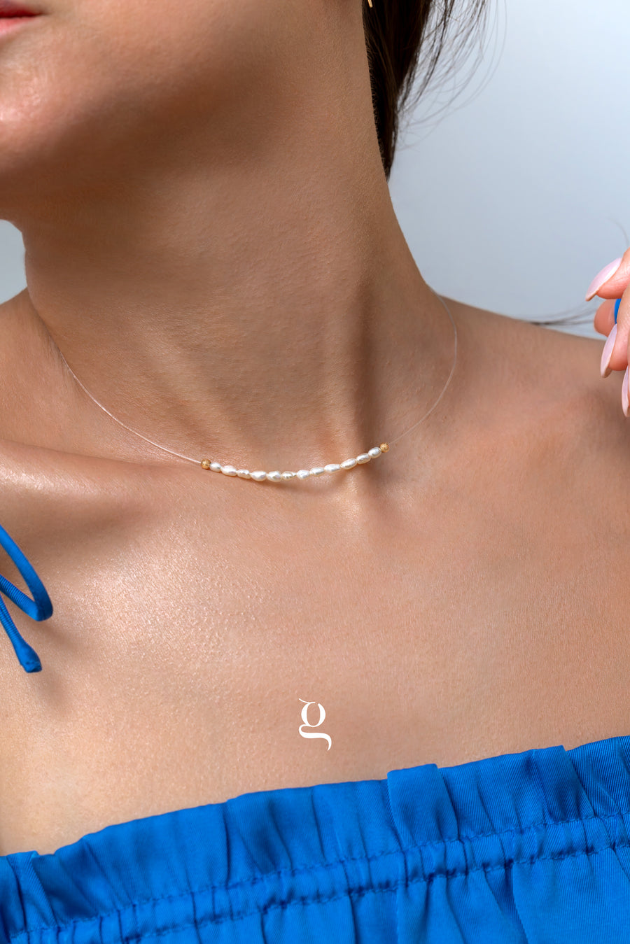 Floating Pearl Invisible Necklace