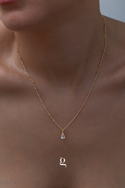 Teardrop Solitaire Necklace