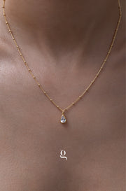 Teardrop Solitaire Necklace