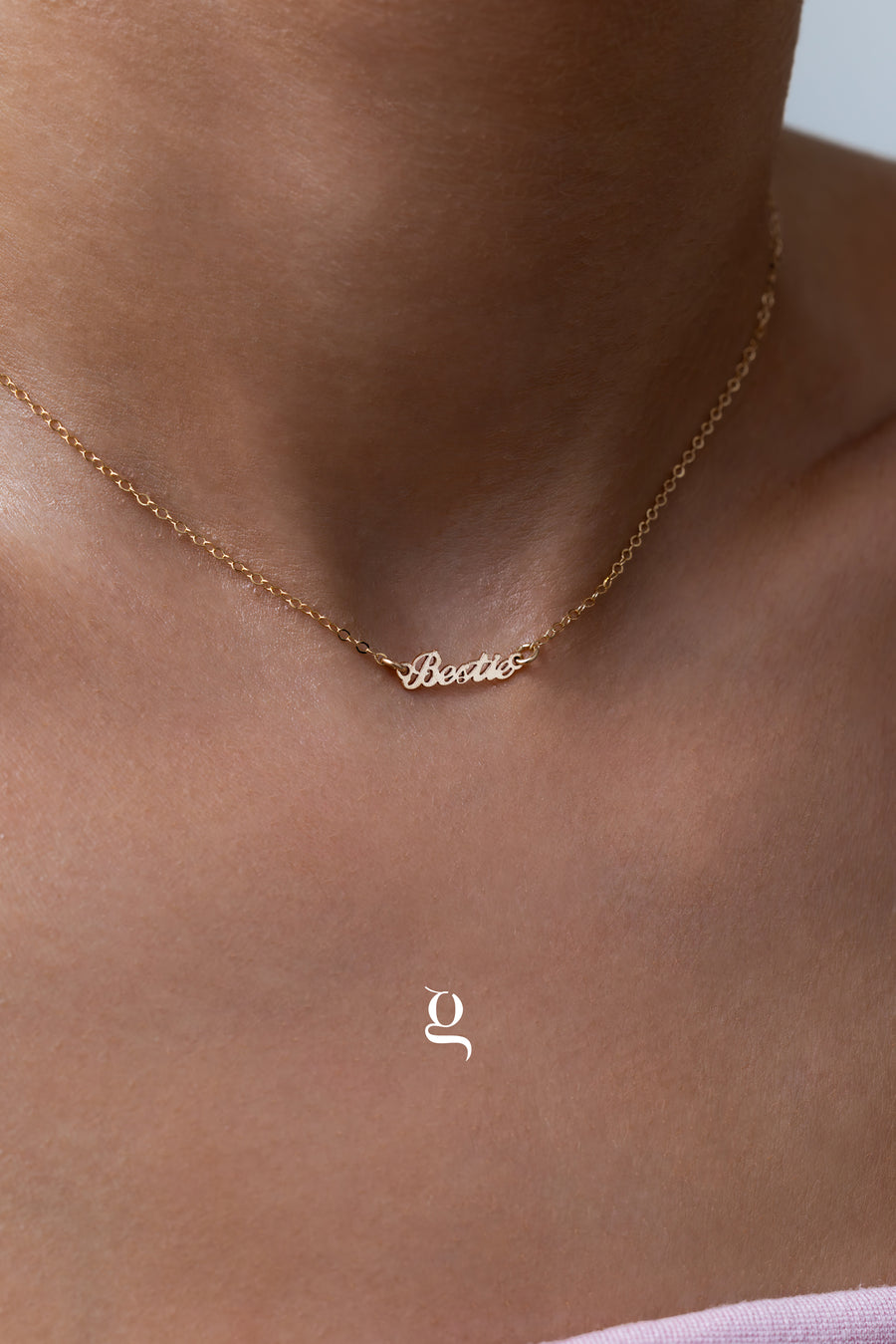 Bestie Script Necklace