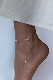 Keshi Pearl Gold Anklet