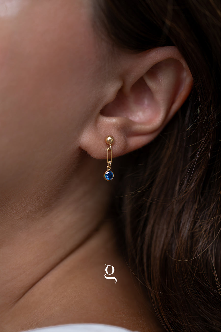 Sapphire Drop Earrings