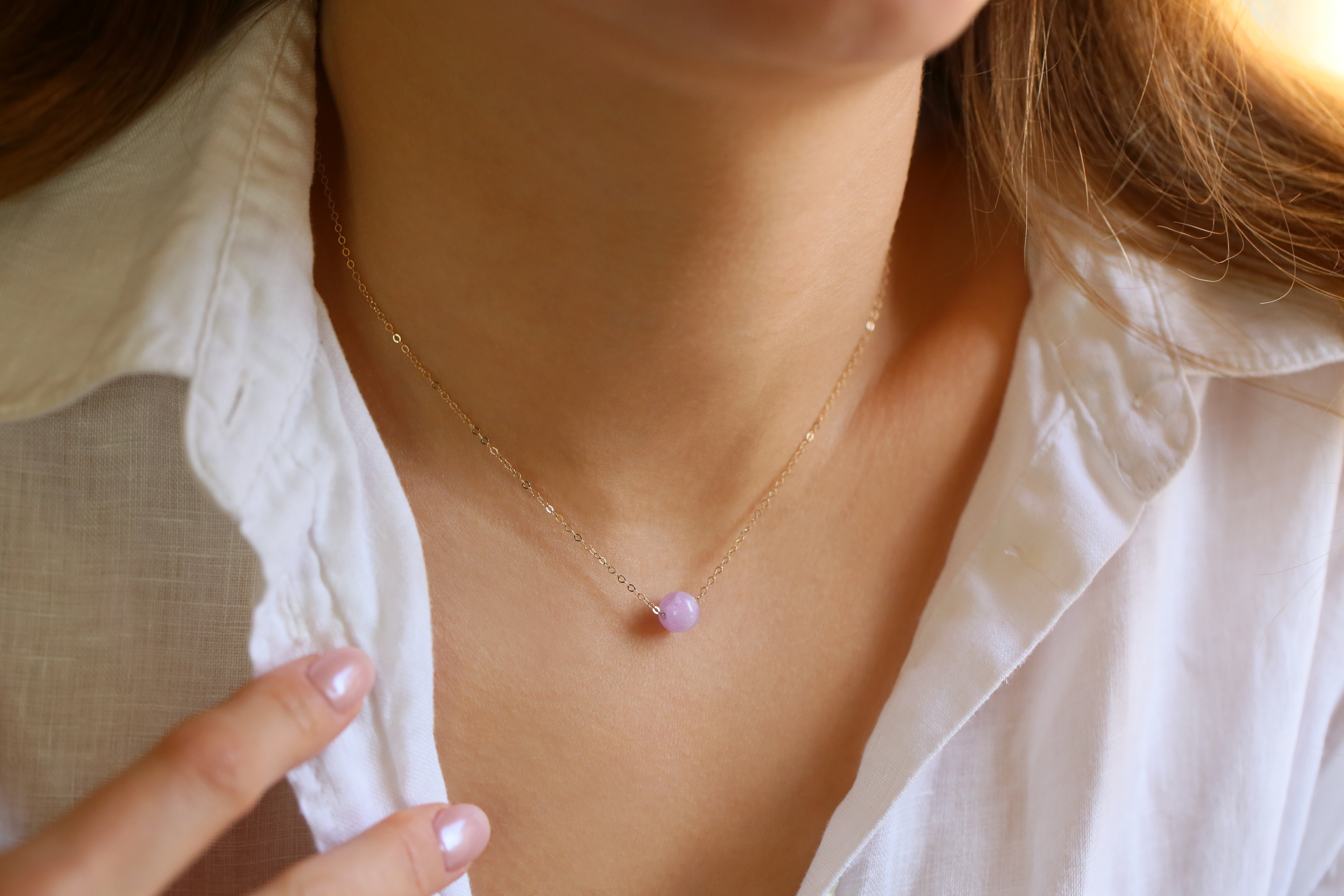 Kunzite Stone Necklace