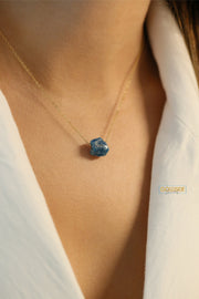 Raw Apatite Stone Necklace