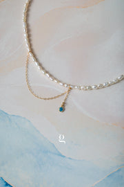 Pearl Drop Birthstone Necklace