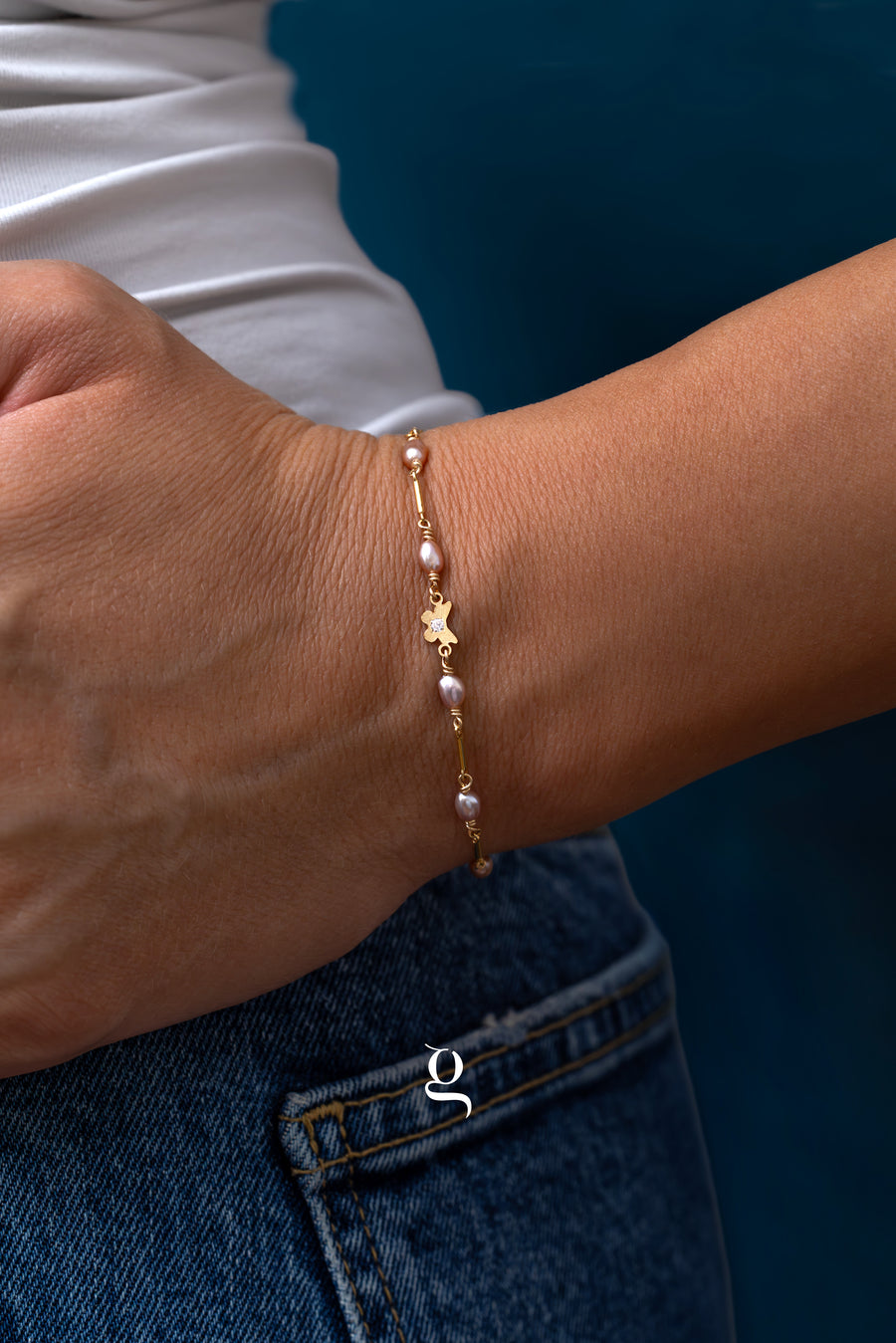 Butterfly Pearl Bracelet
