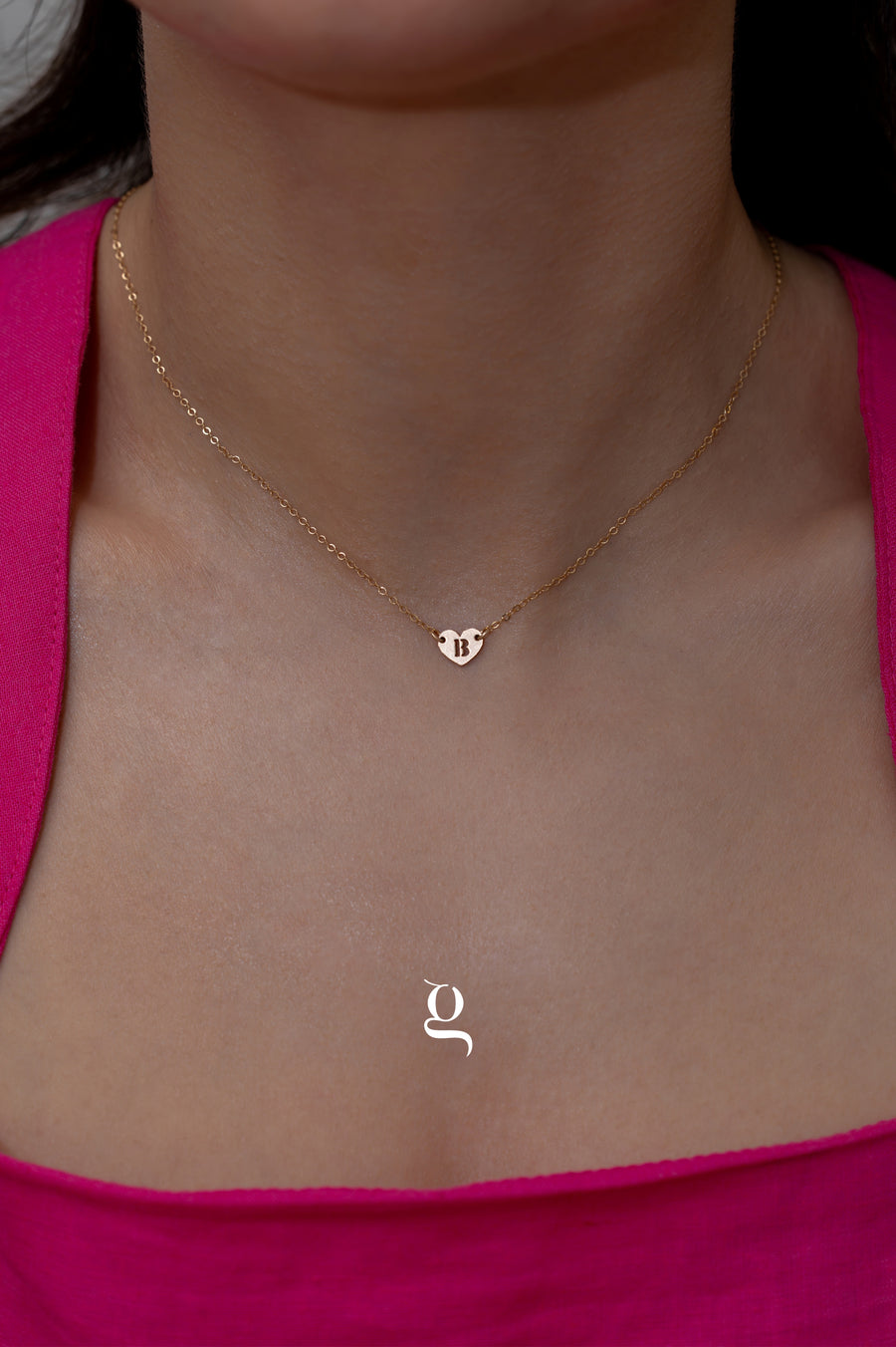 Heart Initial Necklace