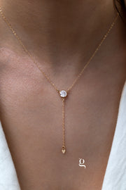 Heartdrop Lariat Necklace