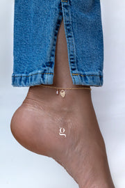 Strawberry Pearl Charm Anklet