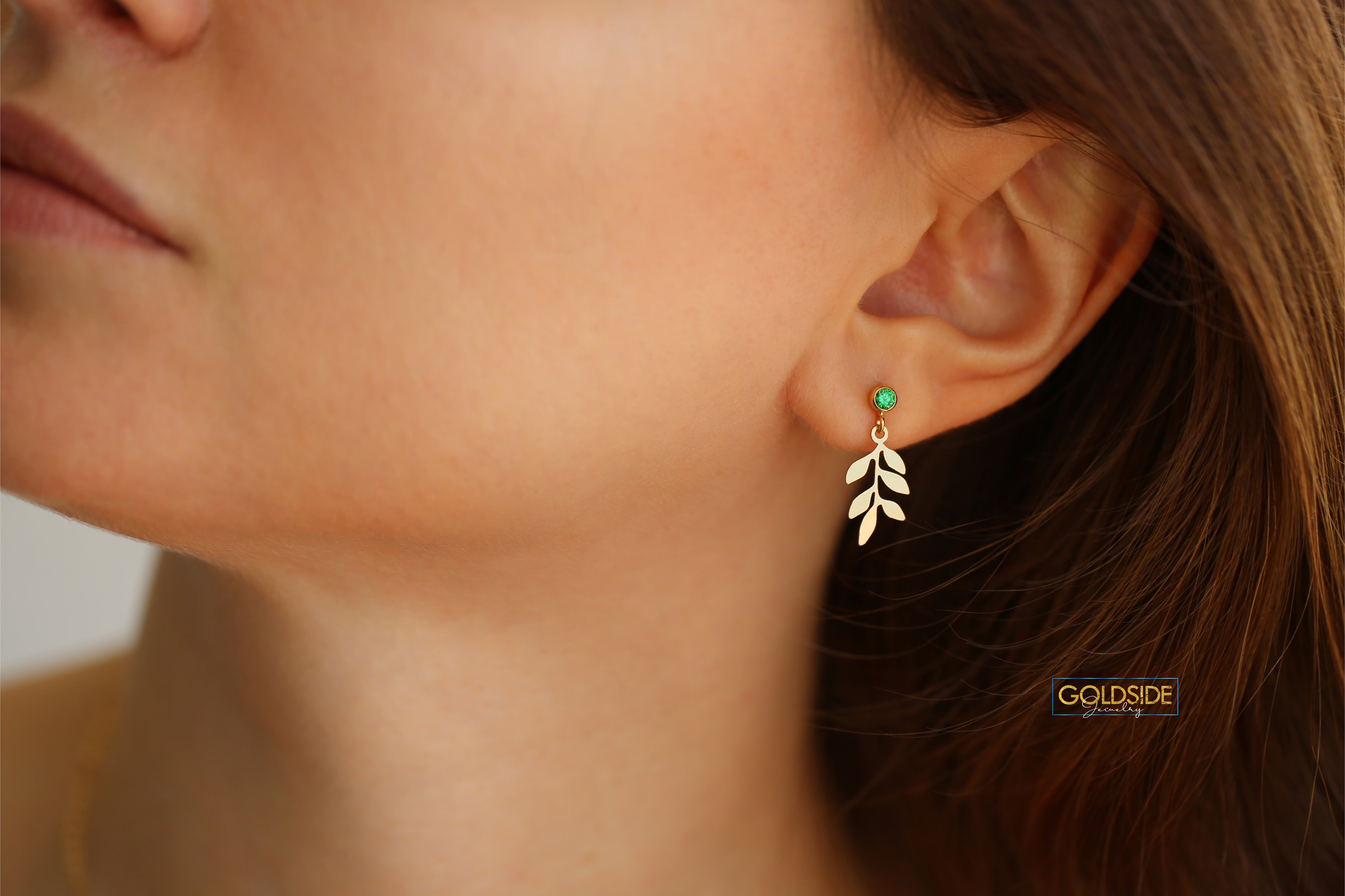 Olive Leaf Earrings