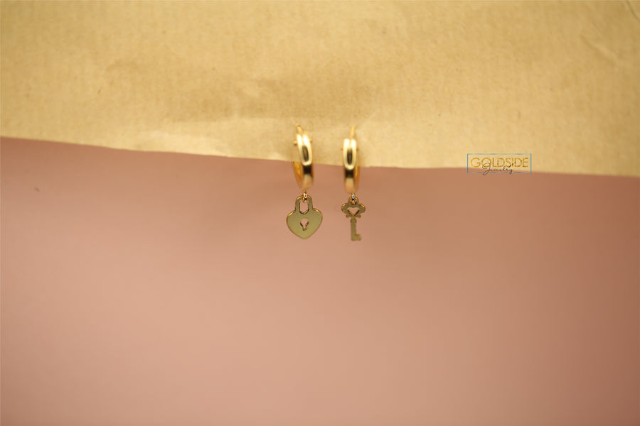 Lock And Key Earrings